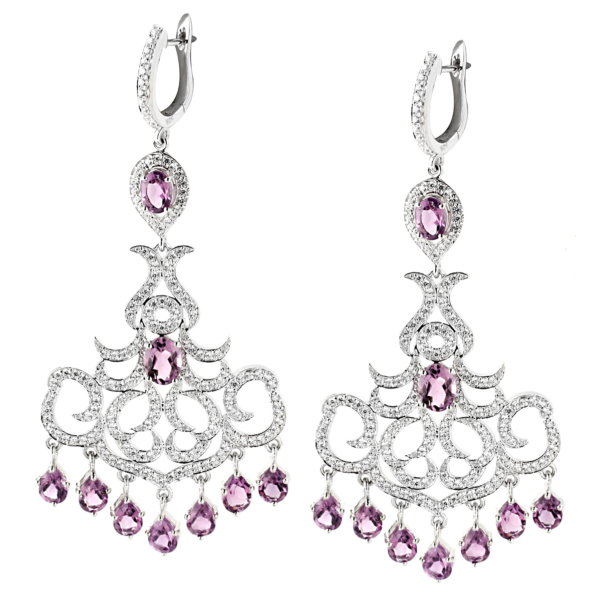 Amethyst Chandelier Earrings-347246