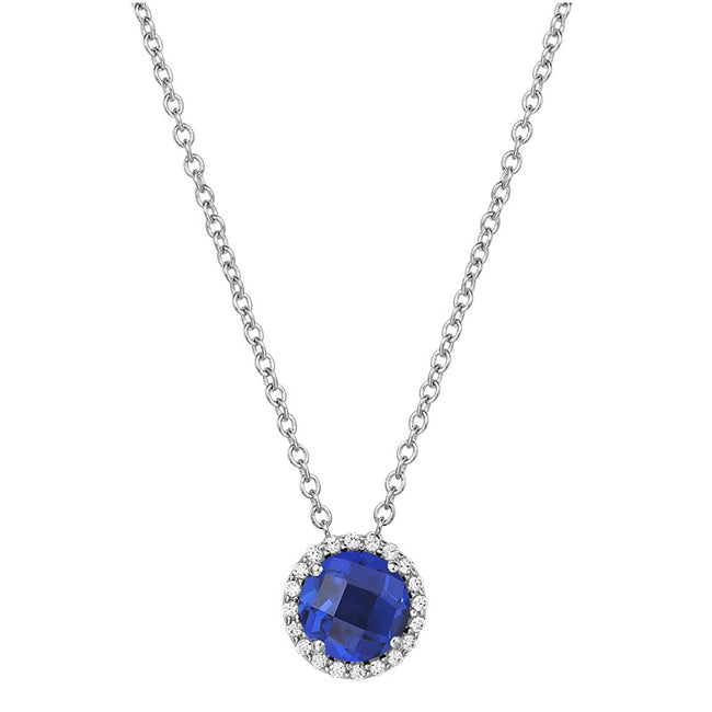 Lab Grown Sapphire Birthstone Necklace