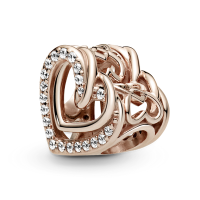 Pandora Sparkling Entwined Hearts Charm