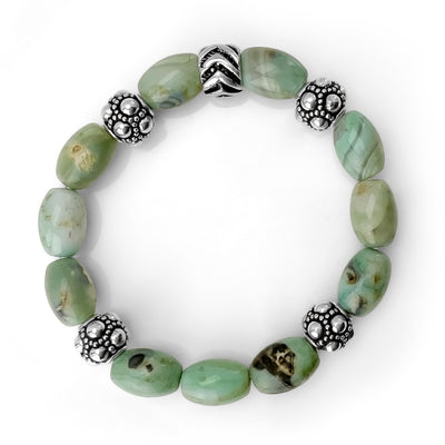 Terra Agate & Sterling Silver Bracelet