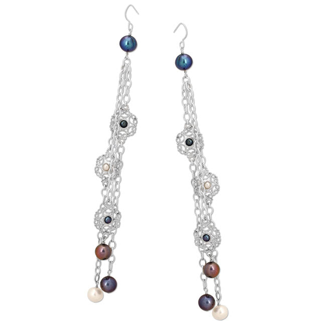 Multicolor Pearl Earrings-227197