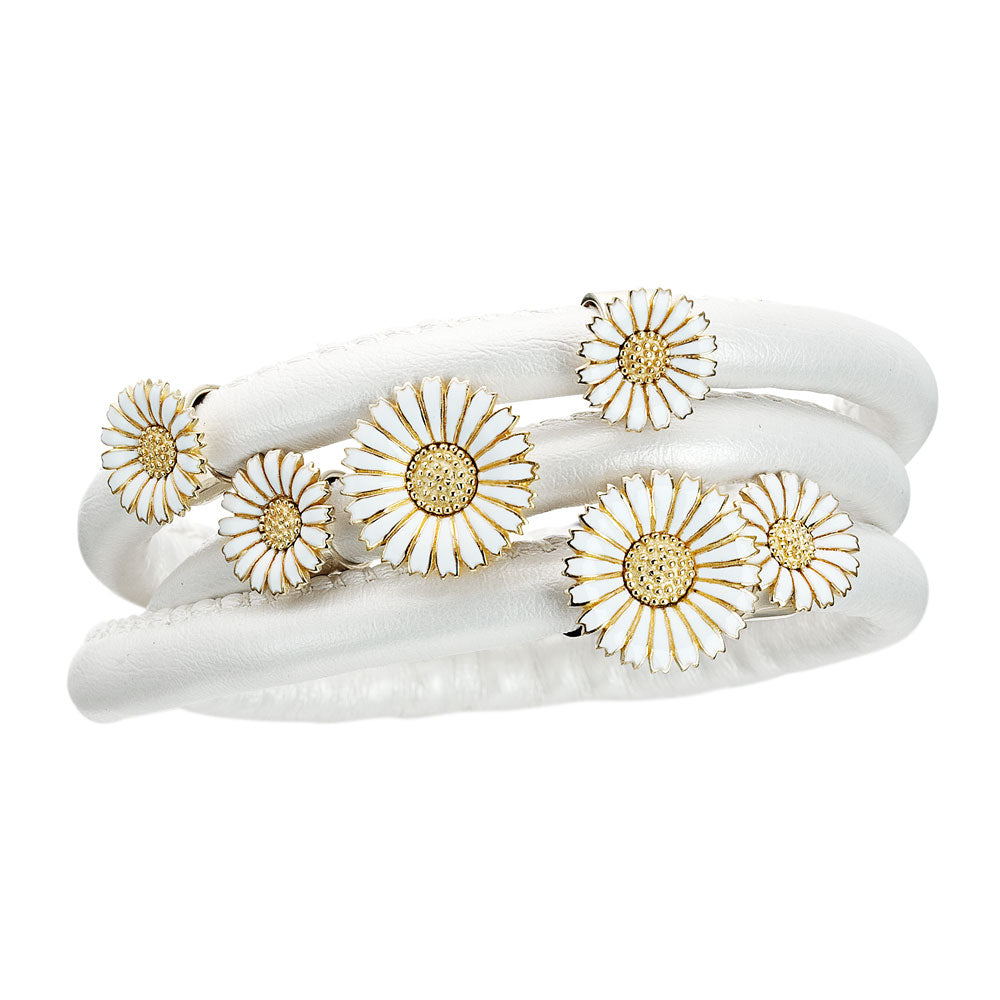 STORY by Kranz & Ziegler Gold Plated White Daisy Button