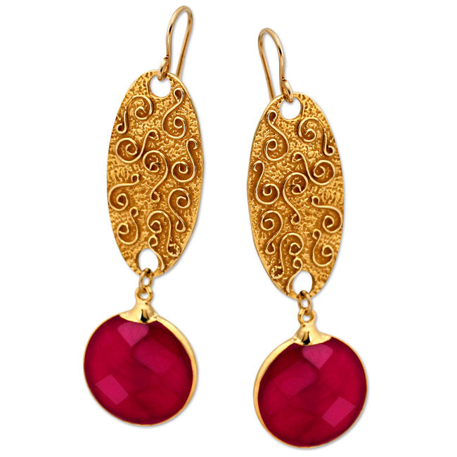 Ruby Swirl Earrings-227196