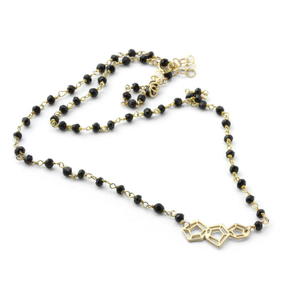 Abstract Black Onyx Necklace-235-608