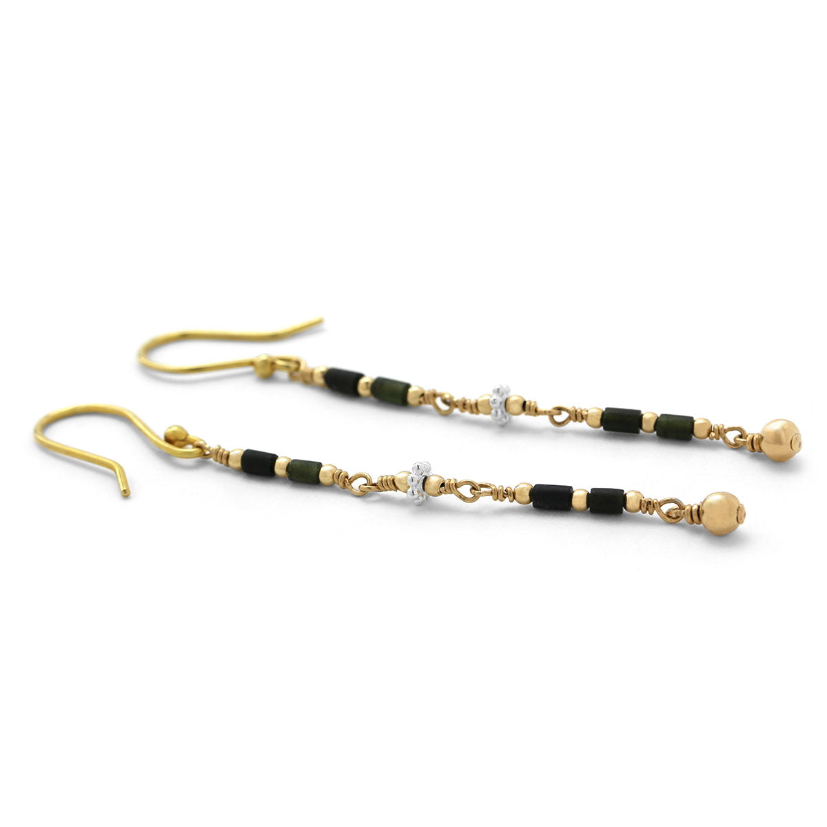 Serpentine & Jade Earrings-210-606