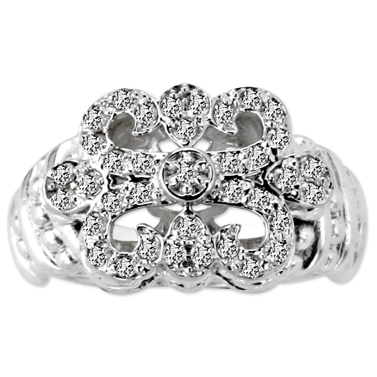 Fleur De Lis Diamond Ring-344527