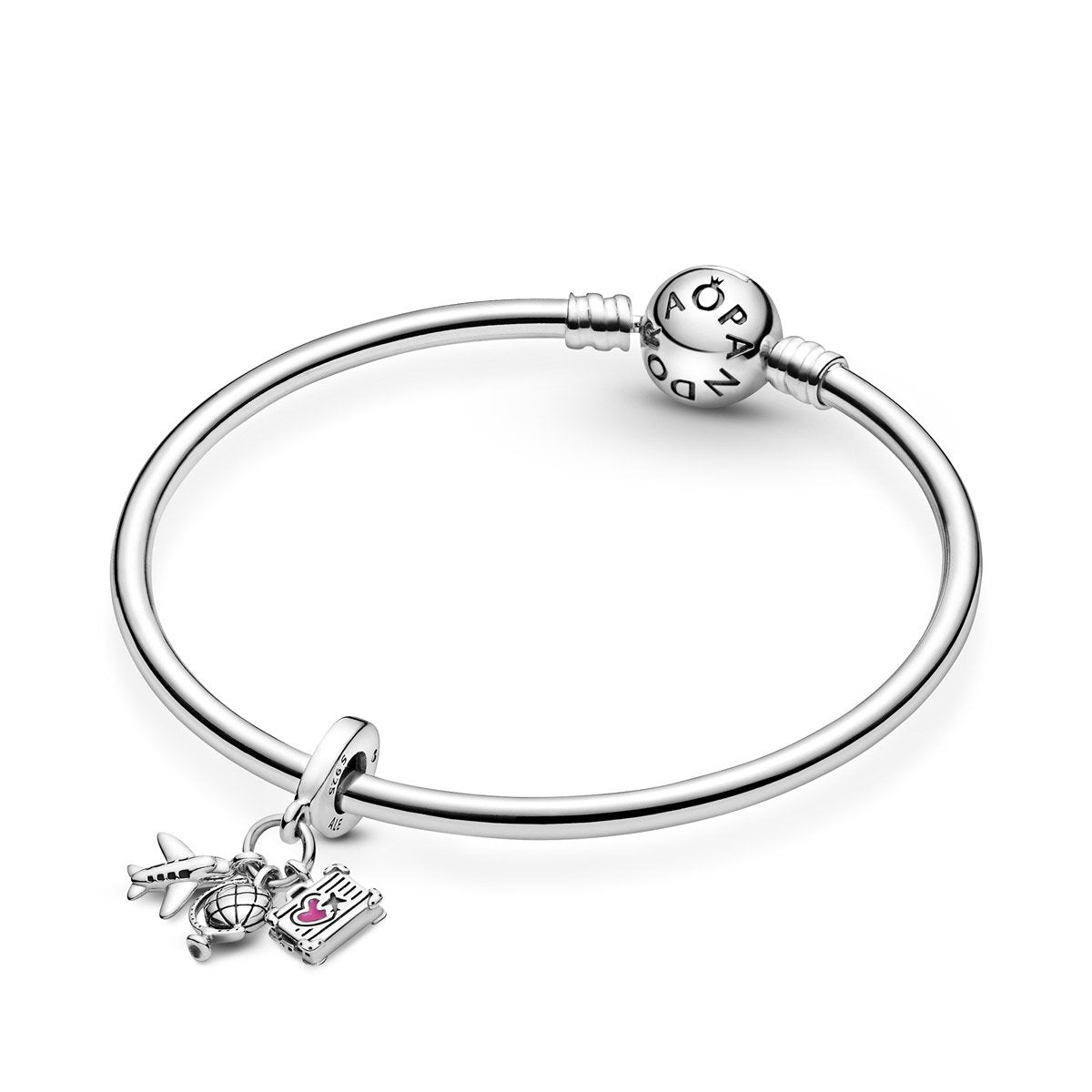 Pandora Airplane, Globe & Suitcase Dangle Charm