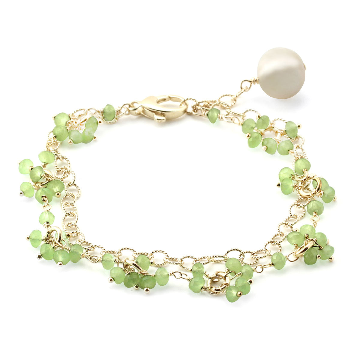 Prehnite Circles Bracelet