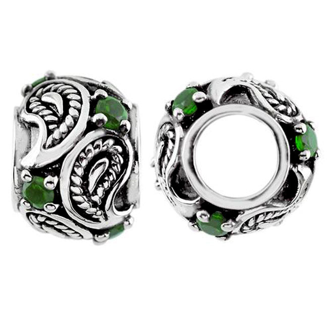 Storywheels Chromium Diopside Paisley Sterling Silver Wheel-333841