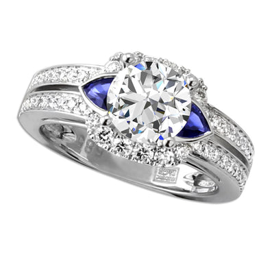 Frederic Sage Sapphire Bridal Ring-348879