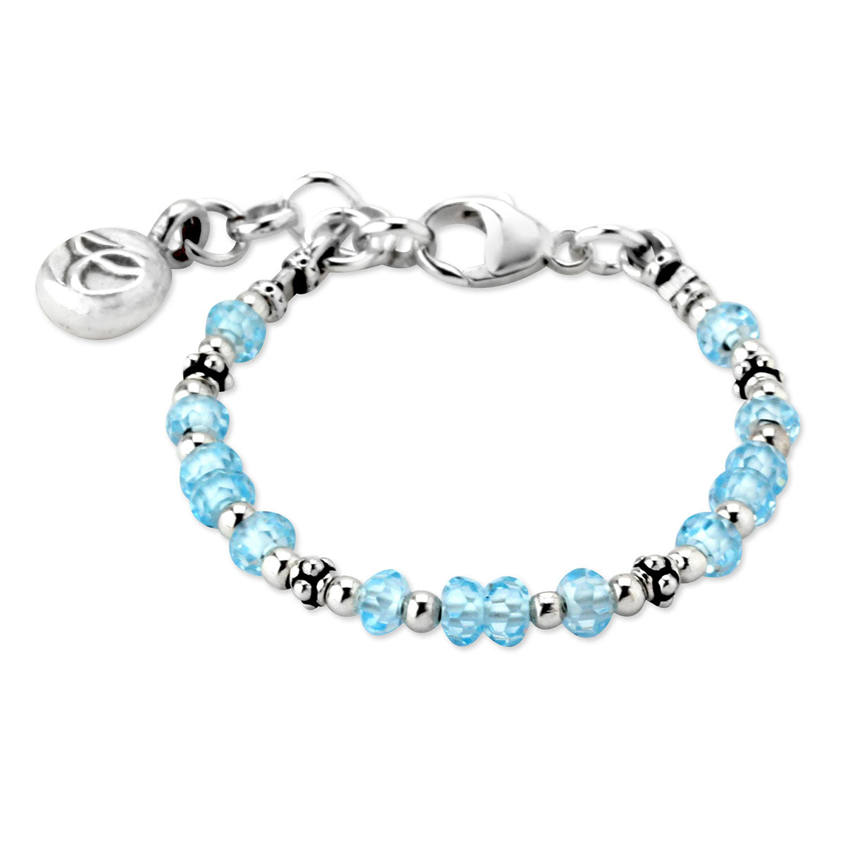 Light Blue CZ Baby and Children's Bracelet-343614