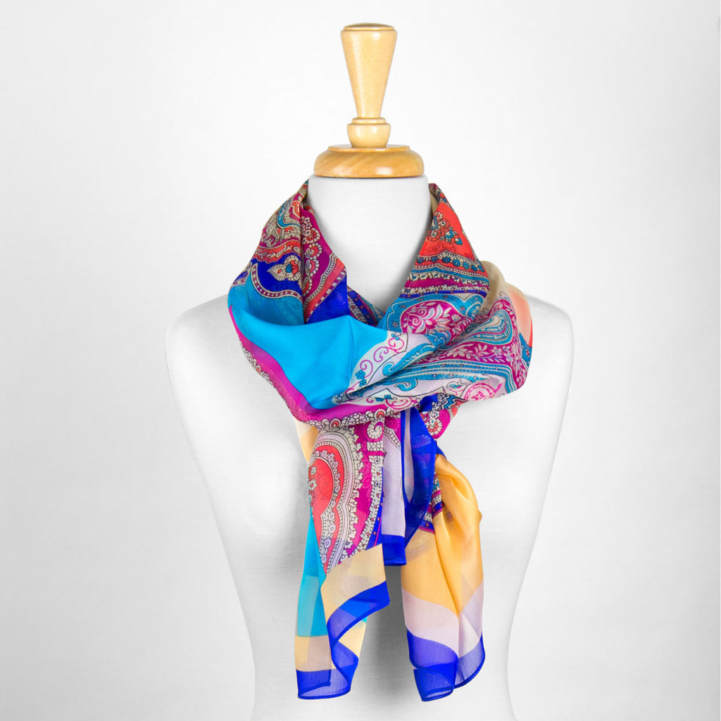 ✨NEW Silk Like Paisley Multi-Color Head Scarf Lilly Paisley Head Scarf - Multi Color | Fashion Nova main image 4