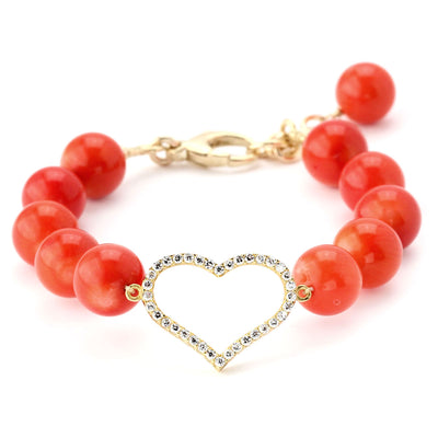 Lollies Coral Heart Bracelet-345885