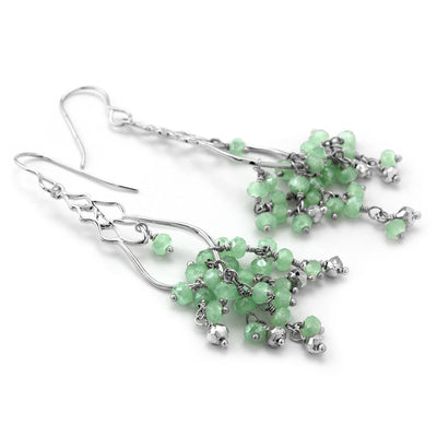 Green Chalcedony Earrings 210-583