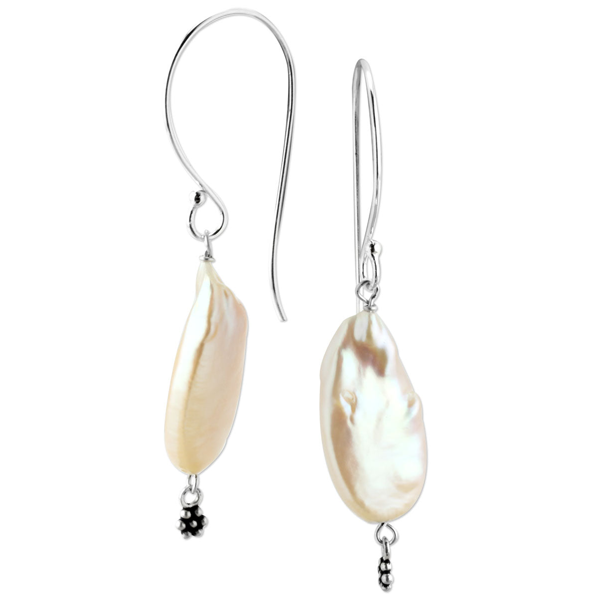 Peach Freshwater Pearl Earrings-343119