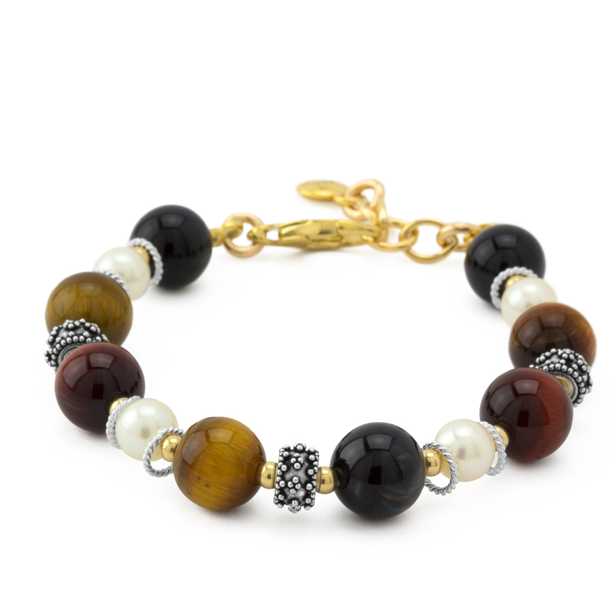 Pearl & Tiger Eye Bracelet