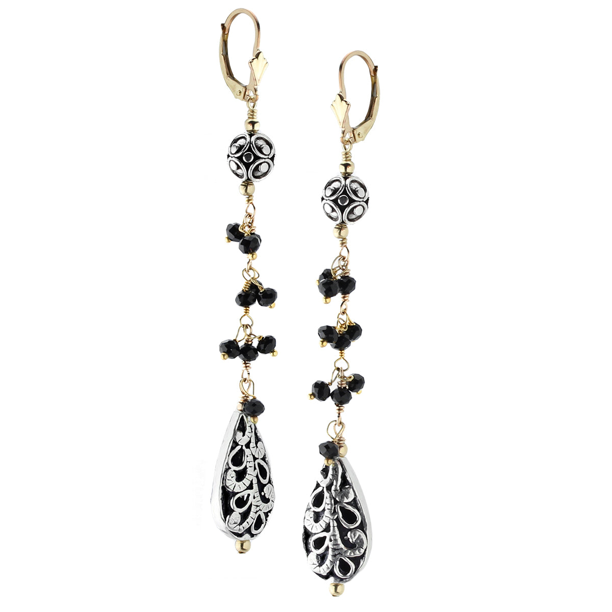 Onyx Teardrop Earrings-349547