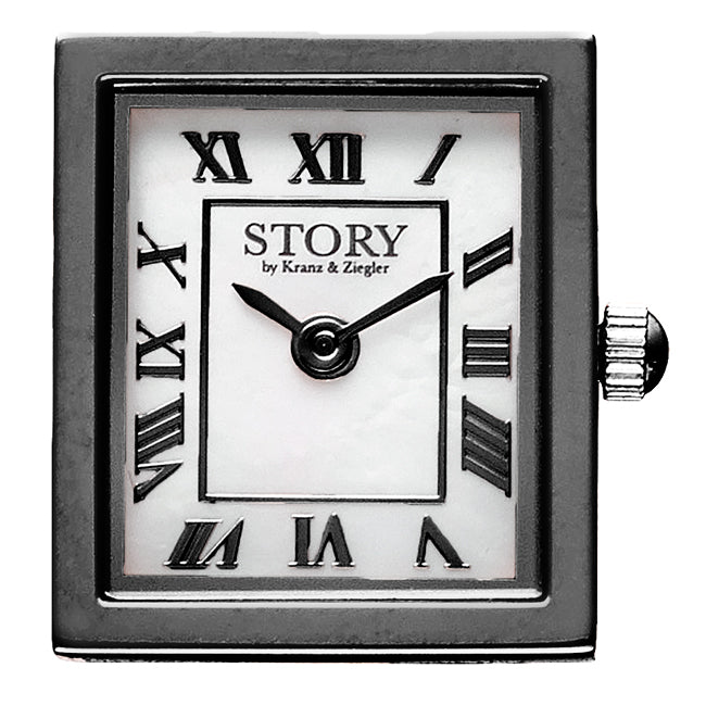 STORY by Kranz & Ziegler Black Rhodium Roman Clock Button-346952 RETIRED ONLY 1 LEFT!