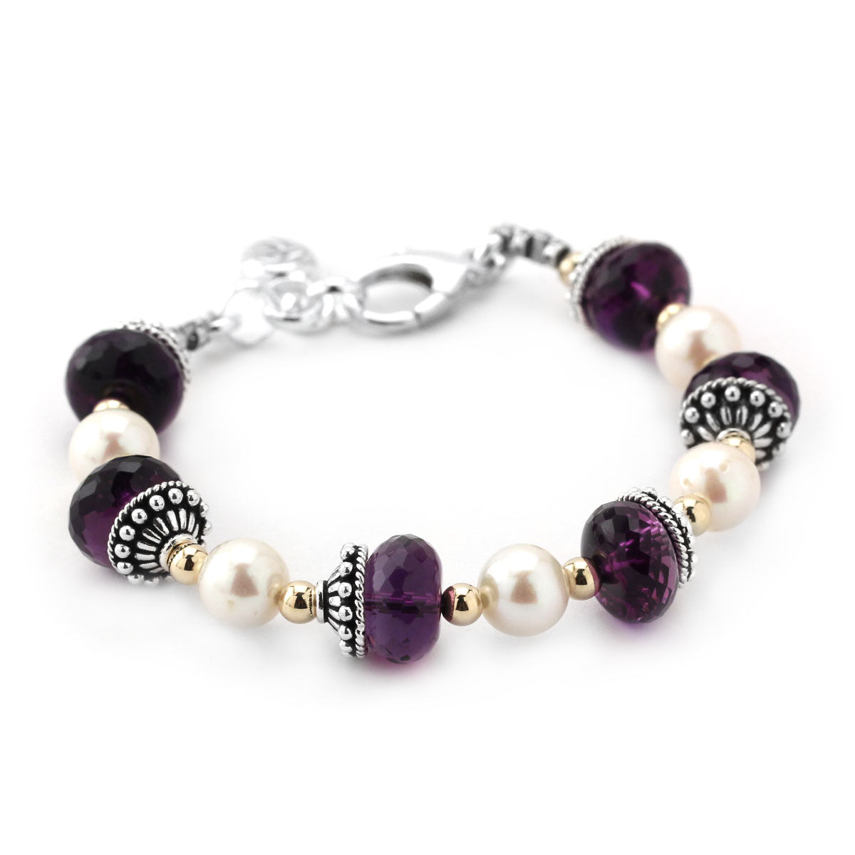 Amethyst & Pearl Bracelet-341426