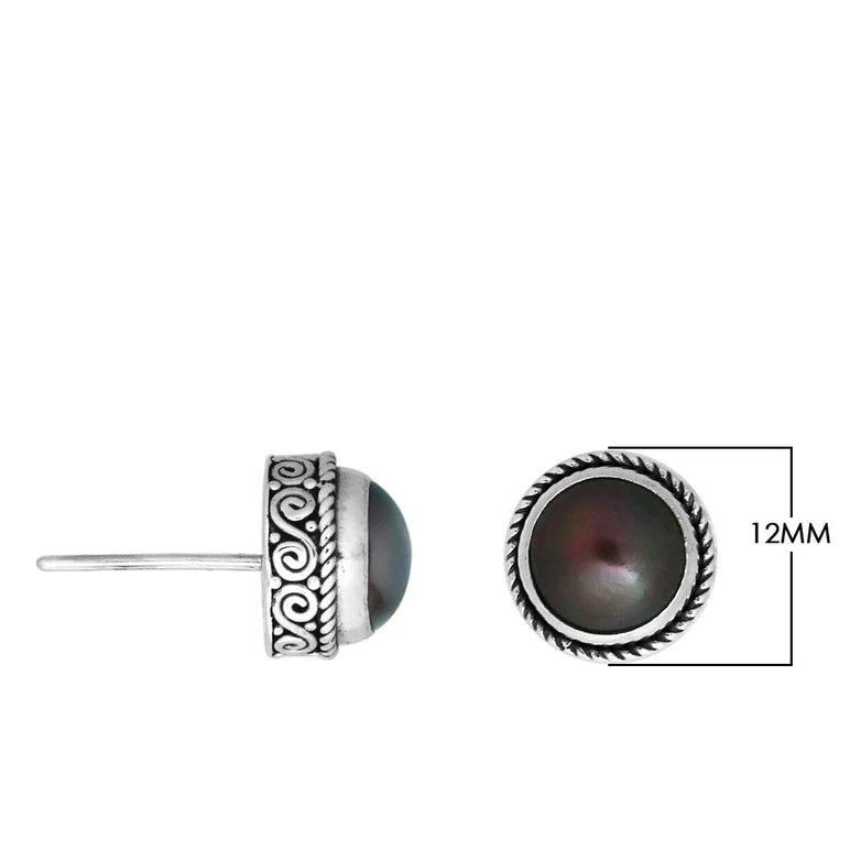 12mm Mabe Pearl Post Earrings
