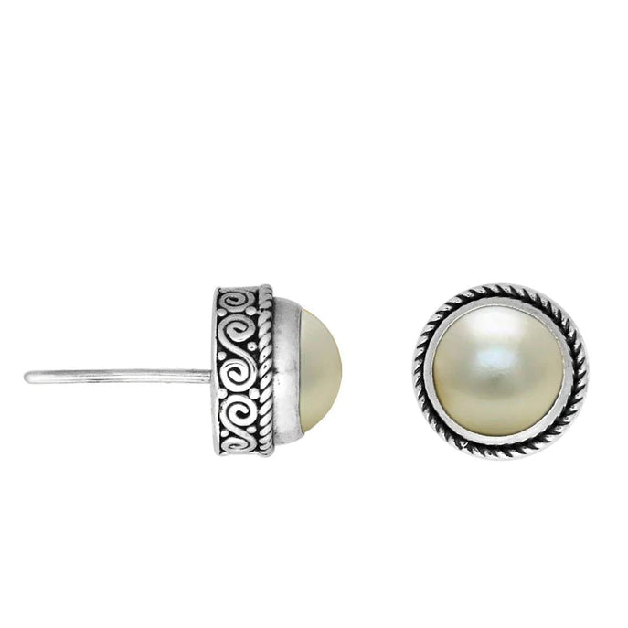 12mm Mabe Pearl Post Earrings