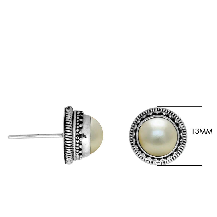 13mm Mabe Pearl Post Earrings