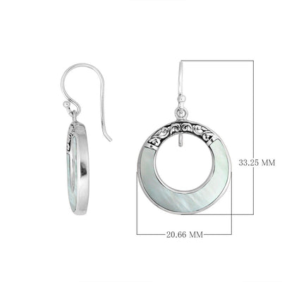 Round Mother of Pearl Earrings