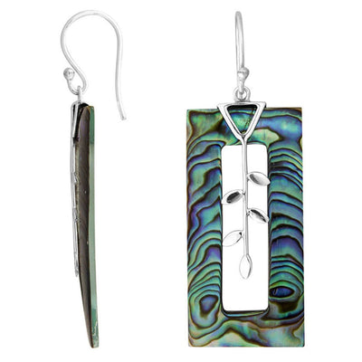 Vine Accented Sterling Silver Earrings