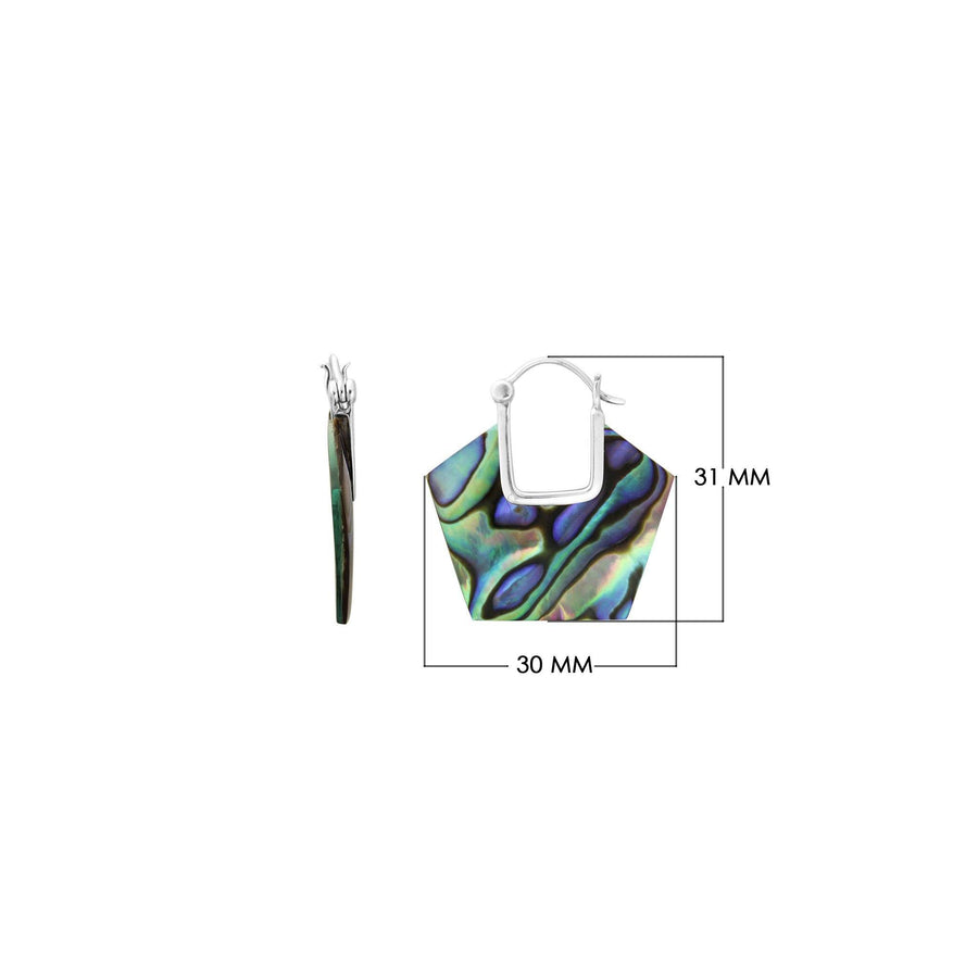 Abalone Shell Cinque Earrings