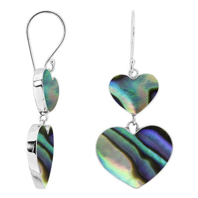 Double Heart Dangle Earrings