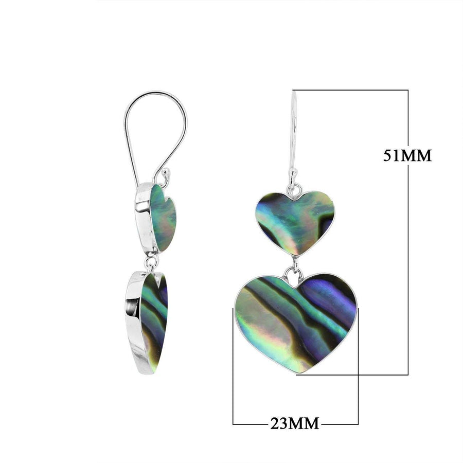 Double Heart Dangle Earrings