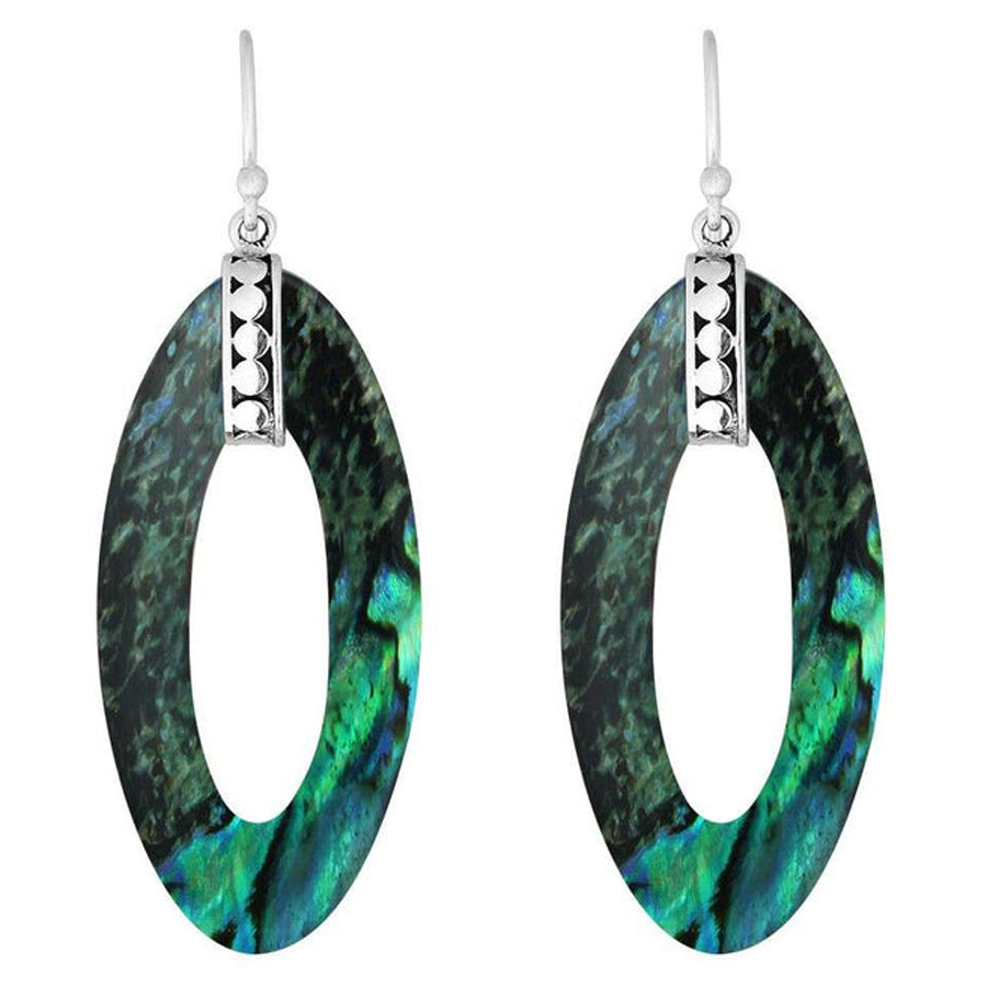Abalone Shell Oval Earrings