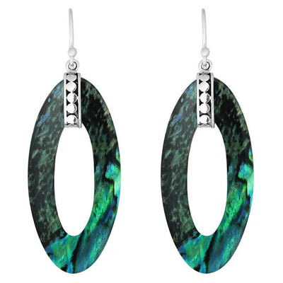 Abalone Shell Oval Earrings