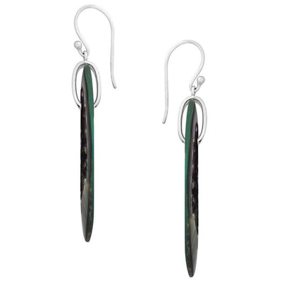 Abalone Shell Oval Earrings