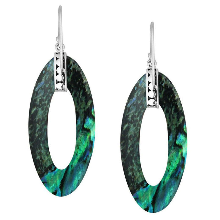 Abalone Shell Oval Earrings
