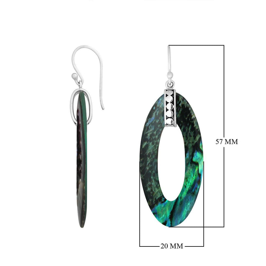Abalone Shell Oval Earrings