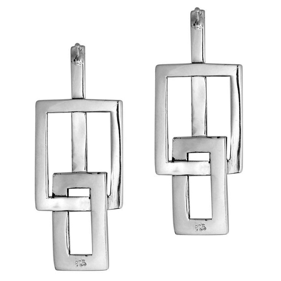 Overlapping Sterling Silver Earrings