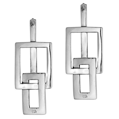 Overlapping Sterling Silver Earrings