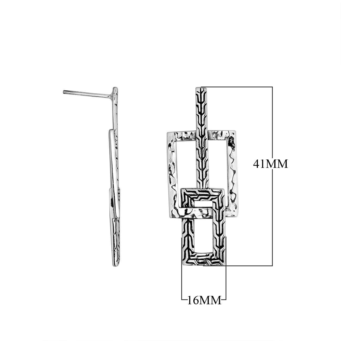 Overlapping Sterling Silver Earrings
