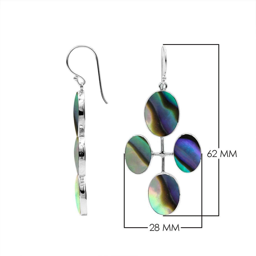 Four Stone Oval Earrings