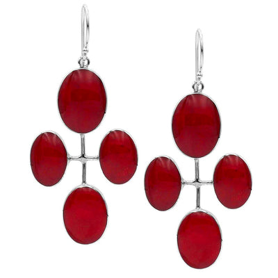 Four Stone Oval Earrings
