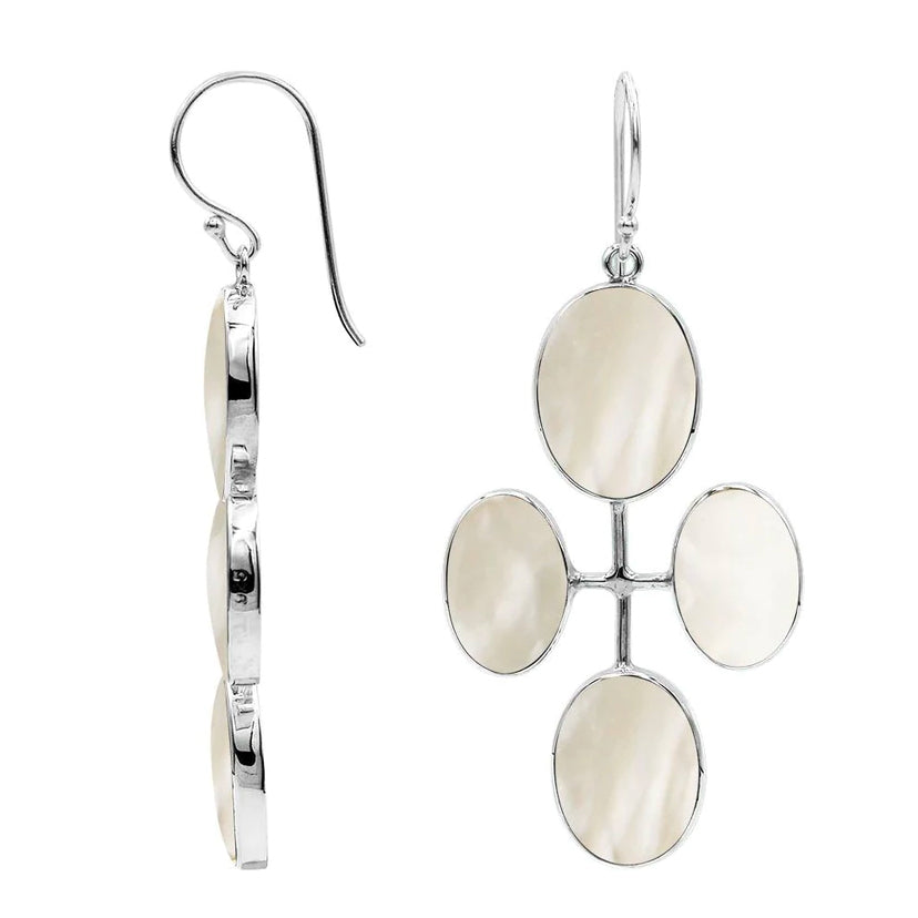 Four Stone Oval Earrings