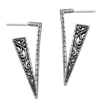V-Shaped Sterling Silver Earrings