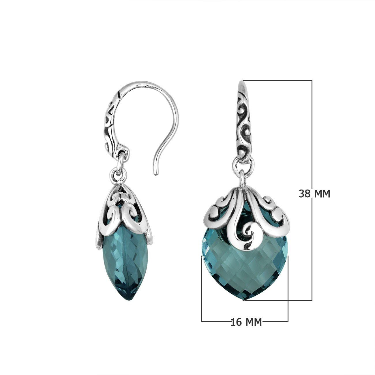 London Blue Topaz Quartz Earrings