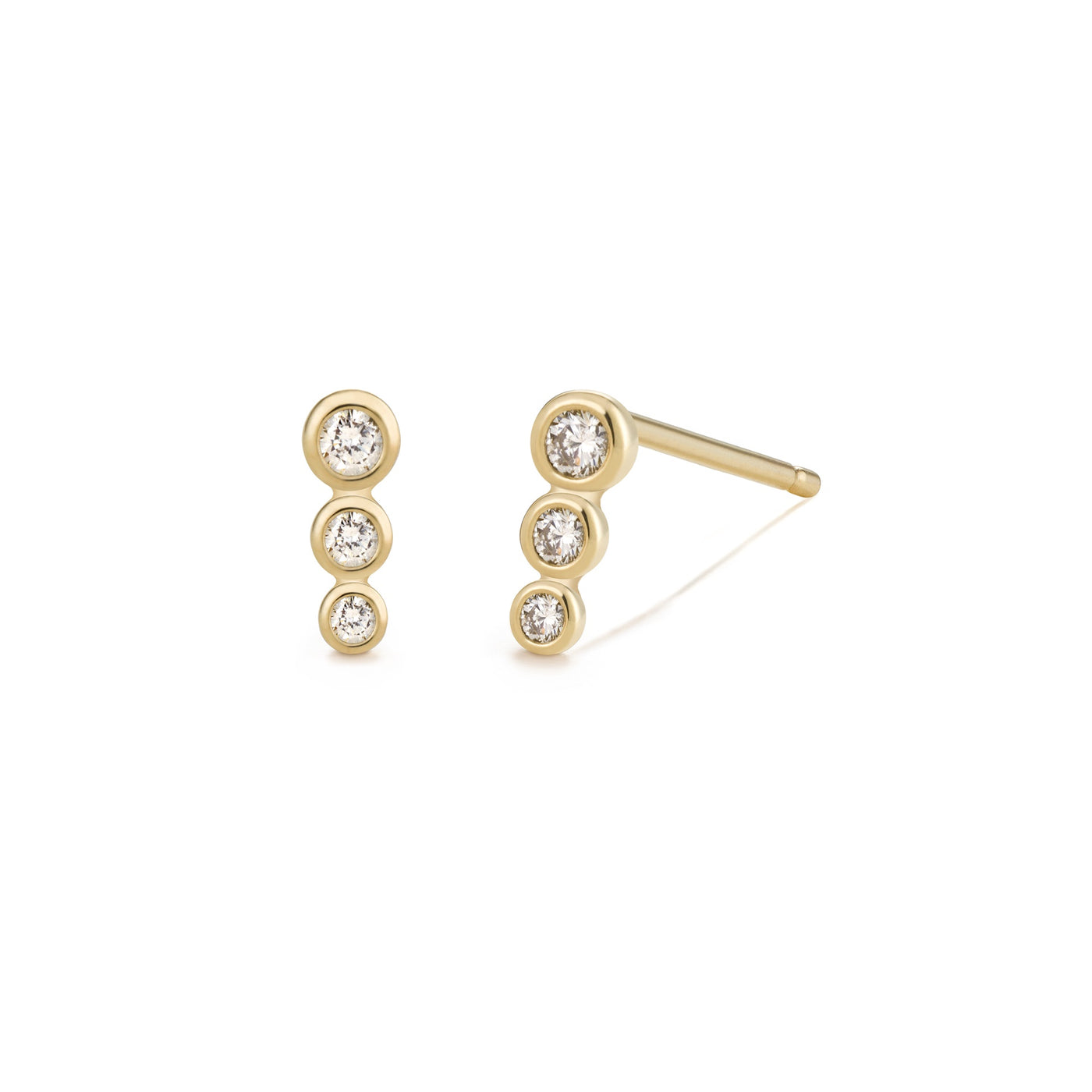 BEY | Graduated Bezel Diamond Studs