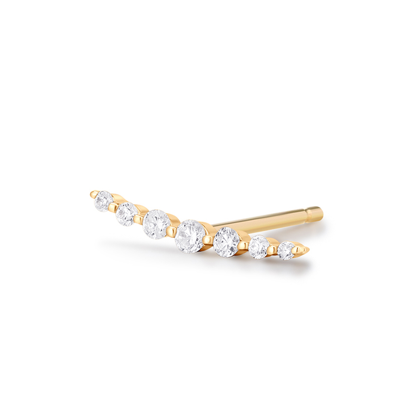 MONICA | Single Diamond Bar Stud