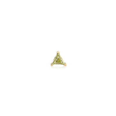 TRIXY | Trillion-cut Peridot Threadless Flatback Earring
