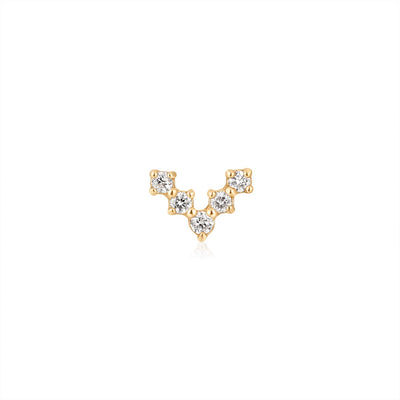 HOPE | Lab-Grown Diamond Wishbone Threadless Flatback Earring