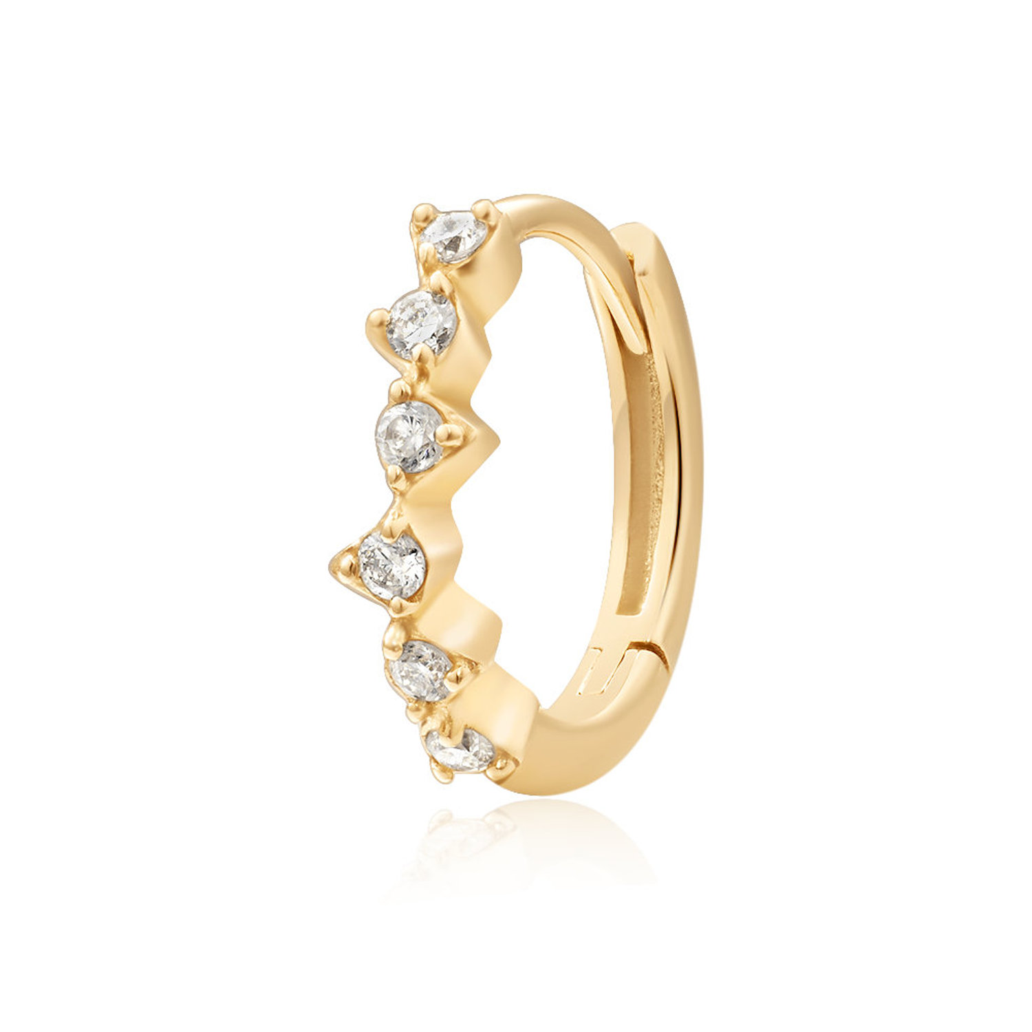 SAMARA | Lab-Grown Diamond Huggie Hoop – Elisa Ilana