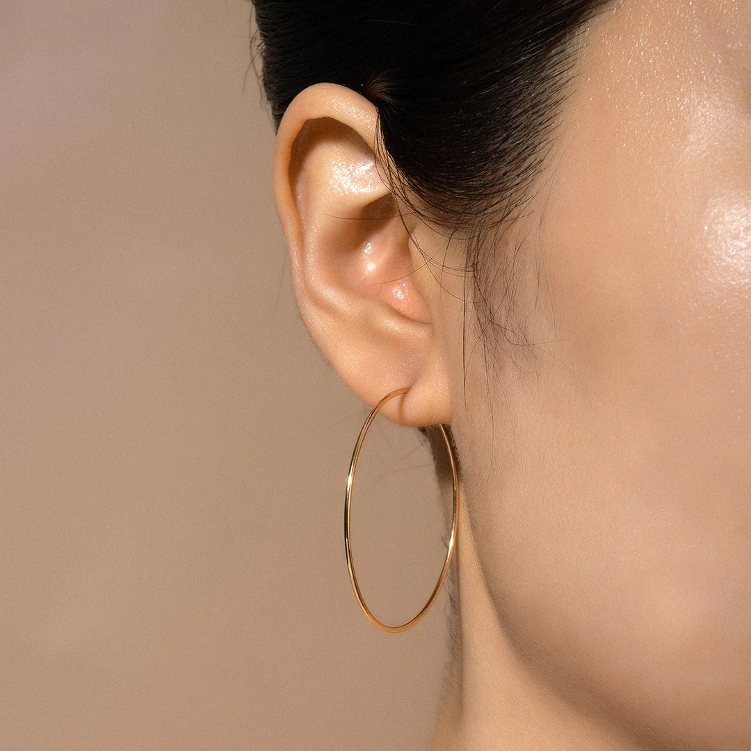 Jennifer | Large Endless Single Hoop Earring